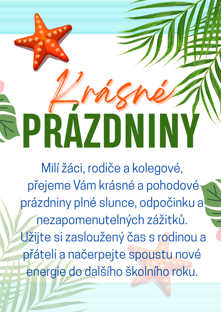 Plakát - krásné prázdniny!